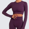 Knitted seamless long sleeve yoga exercise suit StrengthXpress